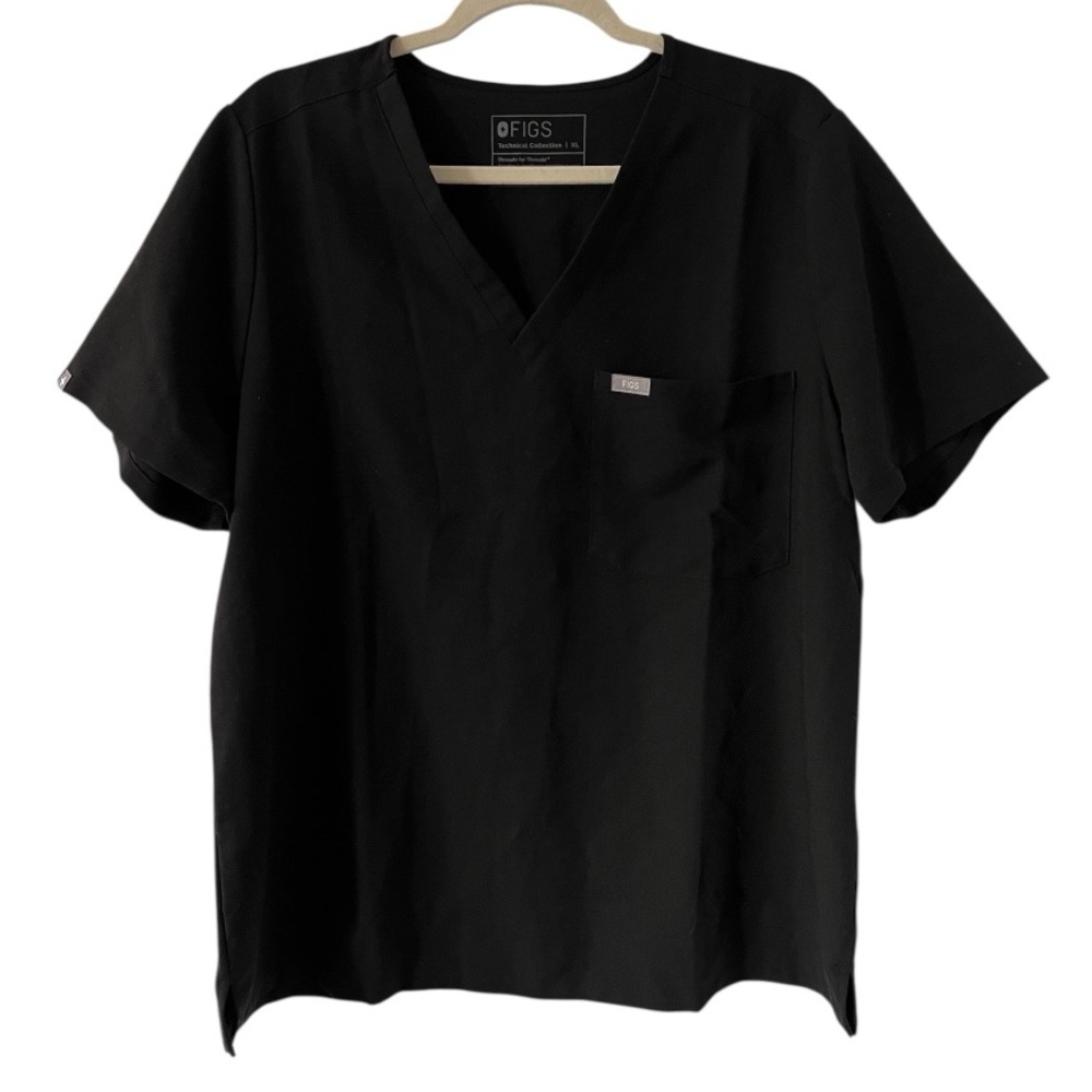 FIGS Catarina One Pocket Scrub Top | Black | Size XL - Picture 3 of 6